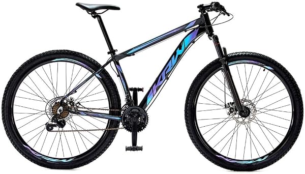 Bicicleta Aro 29 KRW Alumínio Câmbios Shimano 24 Velocidades Freio a Disco Suspensão Mountain Bike S4