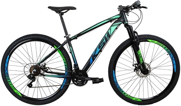 Bicicleta Aro 29 KSW XLT Color 21v Câmbios Shimano Suspensão 100mm com Trava Freio a Disco