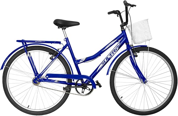Bicicleta de Passeio Ultra Bikes Summer Vintage Retrô Aro 26 V-Brake Azul