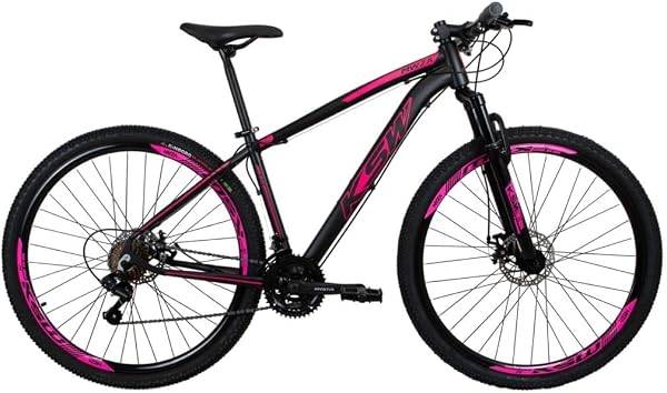 Bicicleta KSW MWZA Feminina Aro 29 24v Shimano Alumínio Freio a Disco Suspensão
