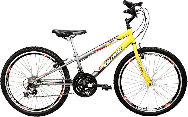 Bicicleta Track Bikes Axess Aro 24 21v Amarelo e Grafite