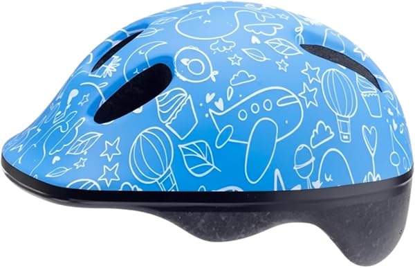 Capacete Infantil PTK Baby Bike Sky Azul/Branco para Ciclismo 1 a 4 Anos