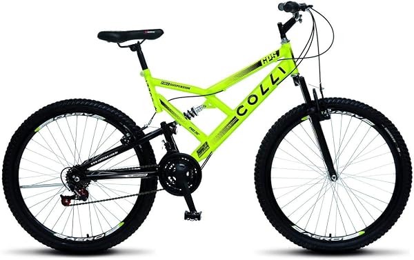 Colli Bike Bicicleta GPS 148 Dupla Suspensão e Freios V-Brake Aro 26 Aero 36 Raias 21 Marchas