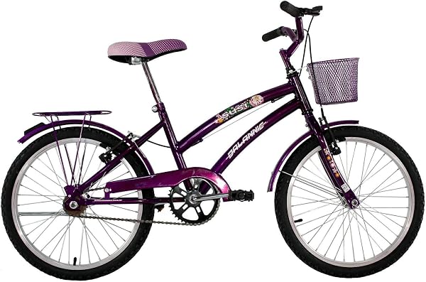 Dalannio Bike Susi Aro 20 Feminina Violeta com Paralamas Bagageiro e Cestinha