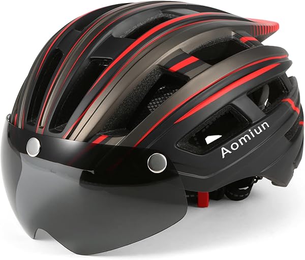 Homesen Capacete Ciclismo MTB com Protetor de Queixo e Viseira Removível