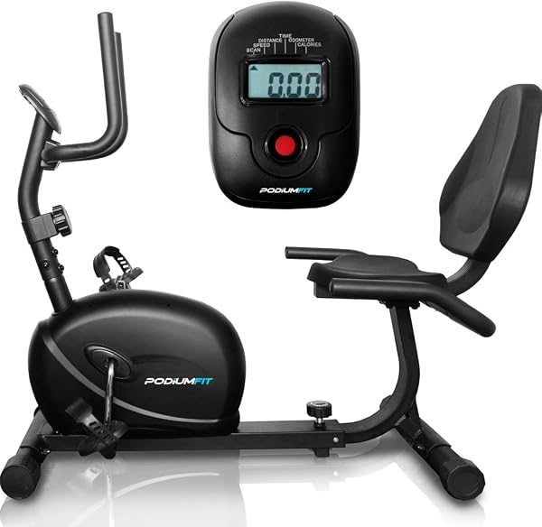 PodiumFit H100 Bicicleta Ergométrica Horizontal Magnética 8 Cargas