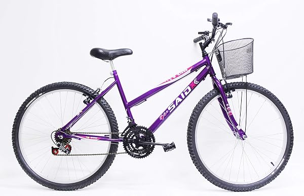 SAIDX Bicicleta Feminina Aro 26 de Passeio 18 Marchas Violeta
